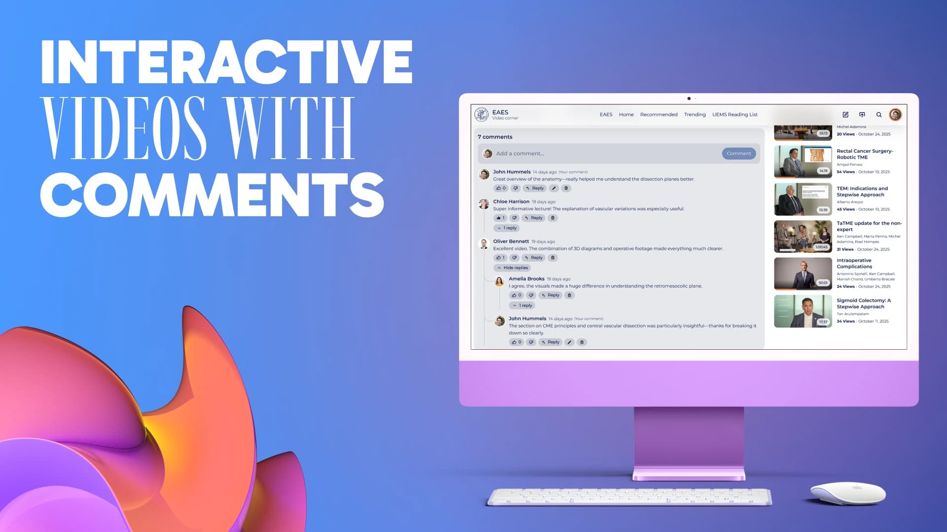 Interactive videos with comments